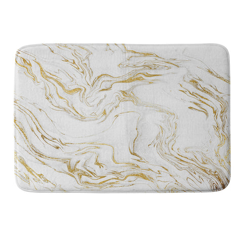 Gale Switzer Liquid Gold Marble Memory Foam Bath Mat