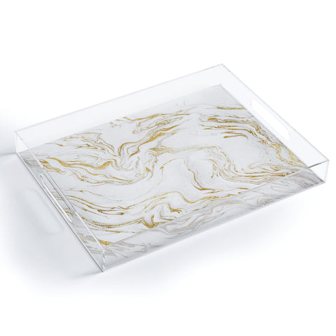 Gale Switzer Liquid Gold Marble Acrylic Tray