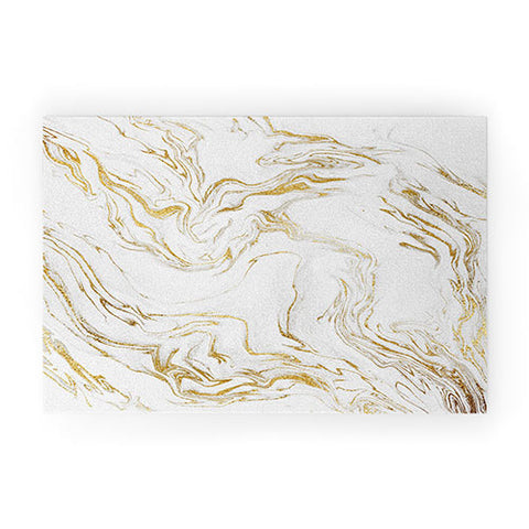 Gale Switzer Liquid Gold Marble Welcome Mat