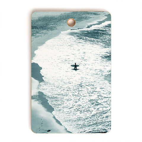 Gale Switzer Lone surfer slate Cutting Board Rectangle