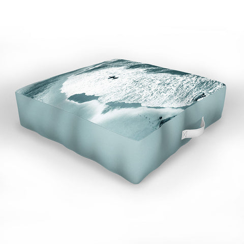 Gale Switzer Lone surfer slate Outdoor Floor Cushion