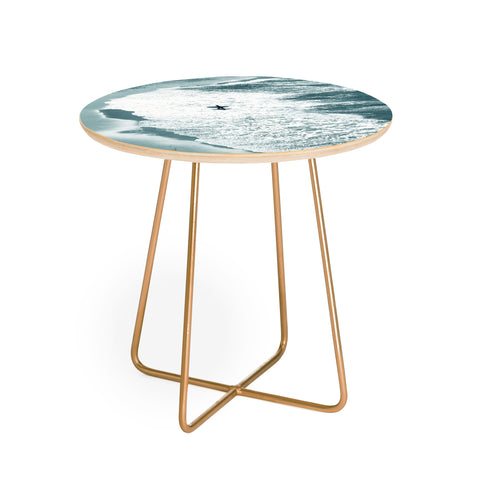 Gale Switzer Lone surfer slate Round Side Table