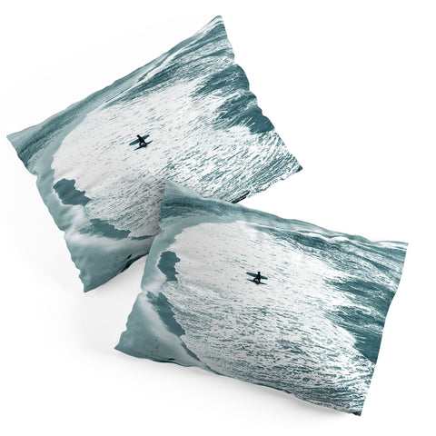 Gale Switzer Lone surfer slate Pillow Shams