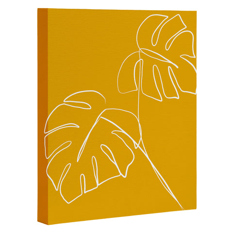 Gale Switzer Monstera minimal yellow Art Canvas