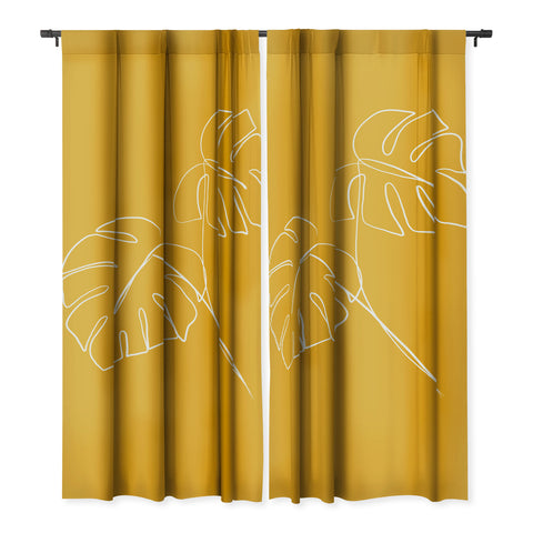 Gale Switzer Monstera minimal yellow Blackout Non Repeat