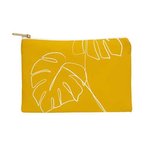 Gale Switzer Monstera minimal yellow Pouch