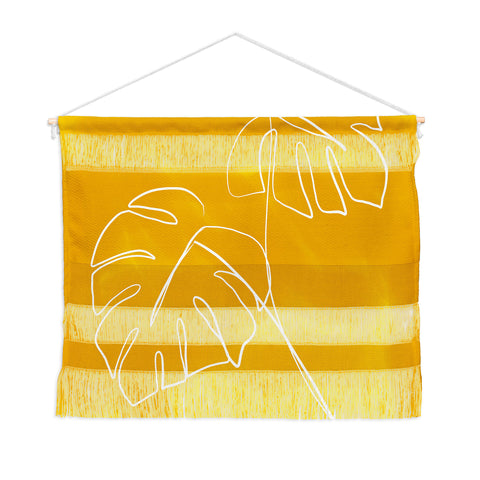 Gale Switzer Monstera minimal yellow Wall Hanging Landscape