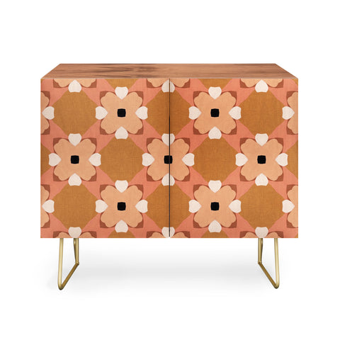 Gale Switzer Moroccan floral rattan Credenza