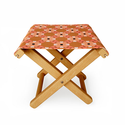 Gale Switzer Moroccan floral rattan Folding Stool