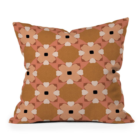 Gale Switzer Moroccan floral rattan Throw Pillow