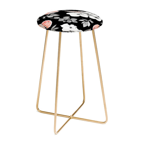 Gale Switzer Night Bloom moonlit flame Counter Stool