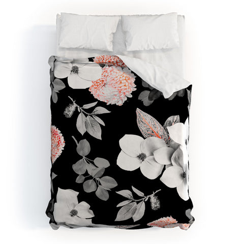 Gale Switzer Night Bloom moonlit flame Duvet Cover