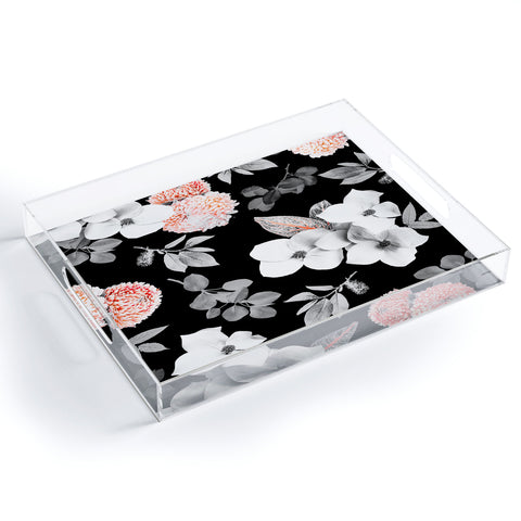 Gale Switzer Night Bloom moonlit flame Acrylic Tray