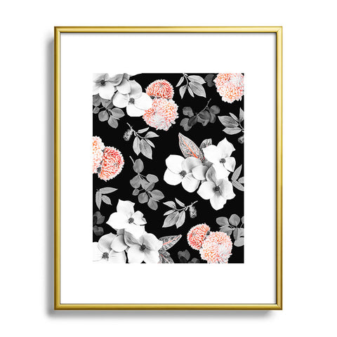 Gale Switzer Night Bloom moonlit flame Metal Framed Art Print