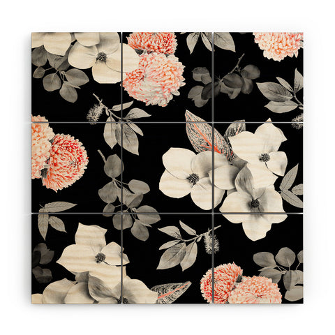 Gale Switzer Night Bloom moonlit flame Wood Wall Mural