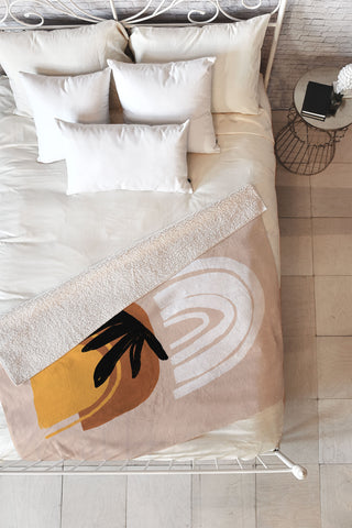 Gale Switzer Palm desert Fleece Throw Blanket