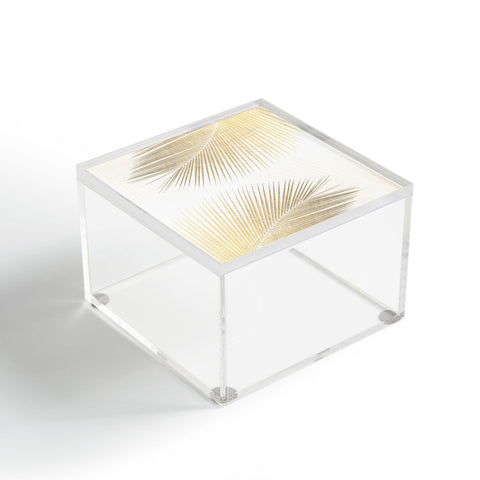 Gale Switzer Palm Leaf Synchronicity gold Acrylic Box