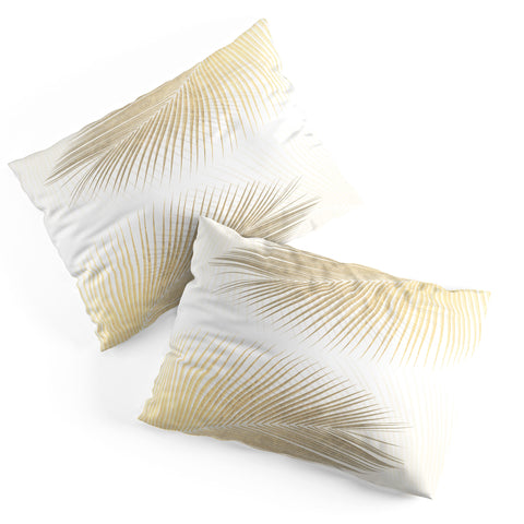 Gale Switzer Palm Leaf Synchronicity gold Pillow Shams