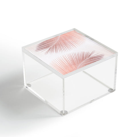 Gale Switzer Palm leaf synchronicity rose Acrylic Box