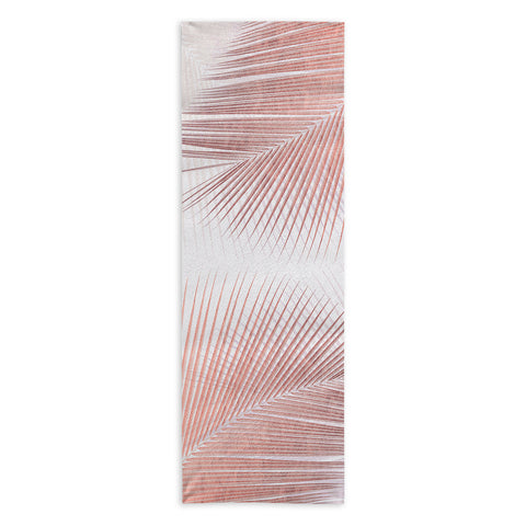 Gale Switzer Palm leaf synchronicity rose Yoga Towel