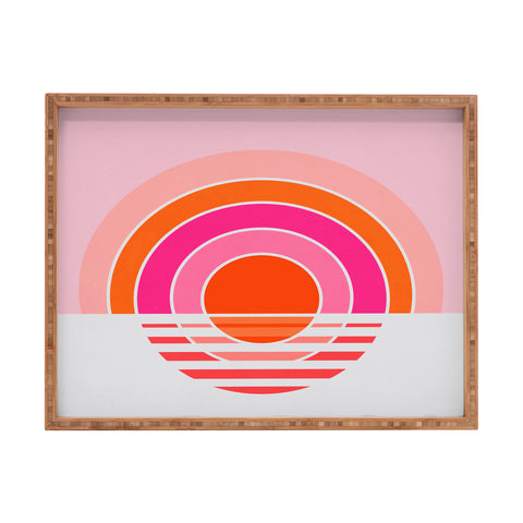 Gale Switzer Rainbow sunset Rectangular Tray