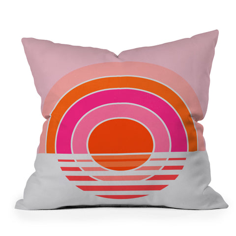 Gale Switzer Rainbow sunset Throw Pillow