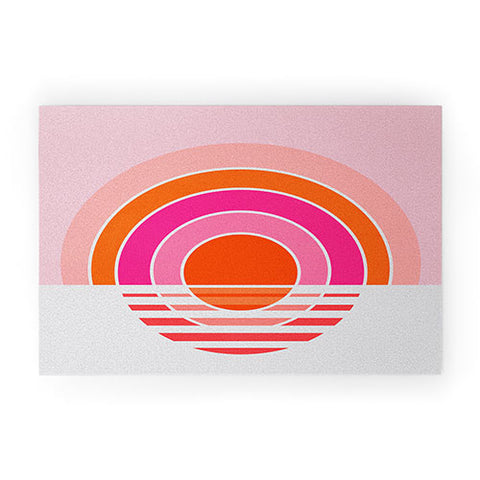 Gale Switzer Rainbow sunset Welcome Mat
