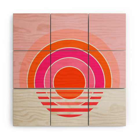 Gale Switzer Rainbow sunset Wood Wall Mural