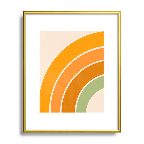 Gale Switzer Retro curve Metal Framed Art Print