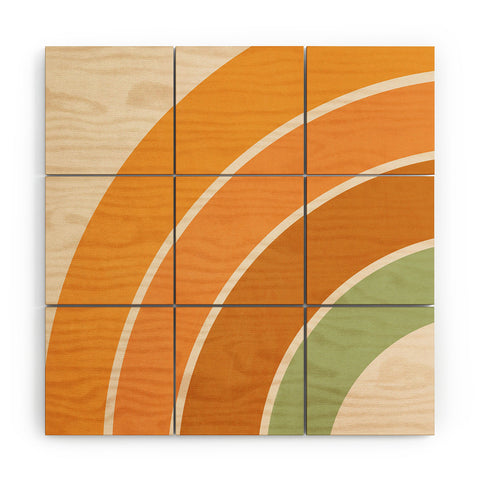 Gale Switzer Retro curve Wood Wall Mural