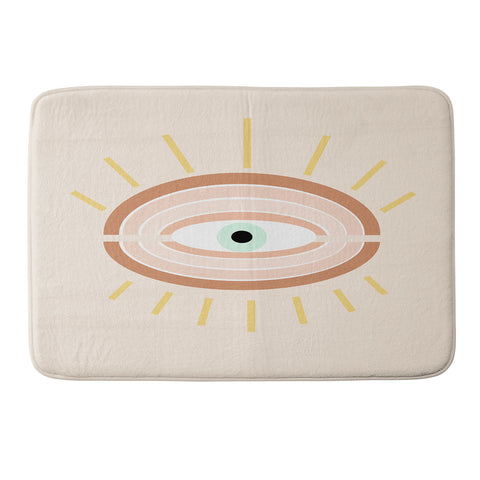 Gale Switzer Retro Evil Eye Memory Foam Bath Mat