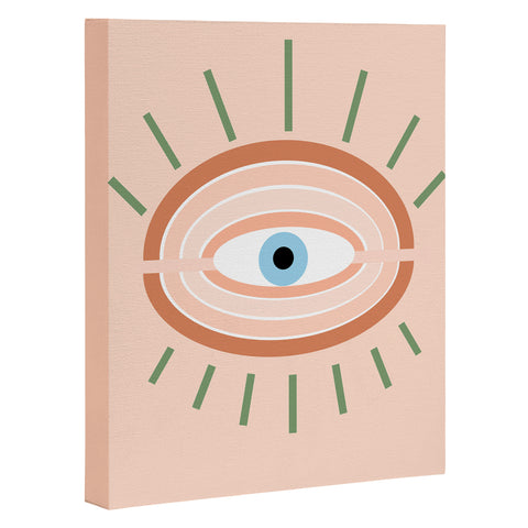 Gale Switzer Retro Evil Eye neutrals Art Canvas