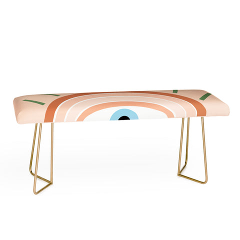 Gale Switzer Retro Evil Eye neutrals Bench