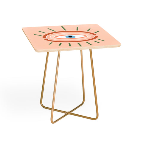 Gale Switzer Retro Evil Eye neutrals Side Table