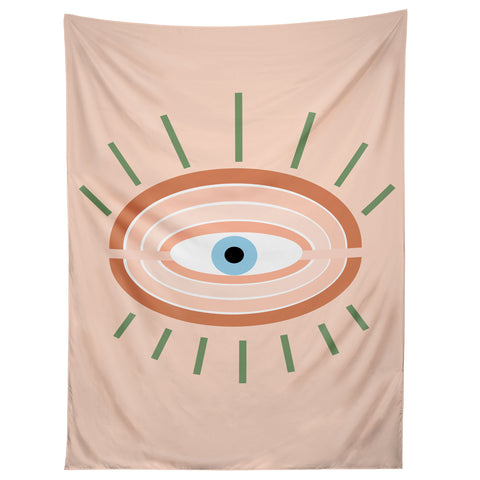 Gale Switzer Retro Evil Eye neutrals Tapestry