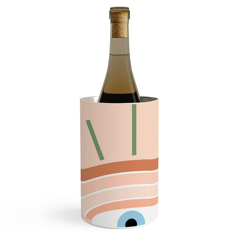 Gale Switzer Retro Evil Eye neutrals Wine Chiller