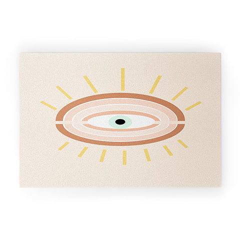 Gale Switzer Retro Evil Eye Welcome Mat