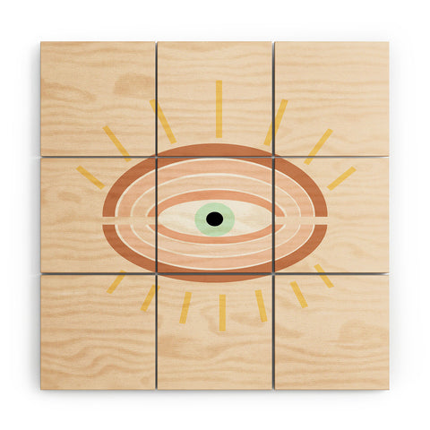 Gale Switzer Retro Evil Eye Wood Wall Mural