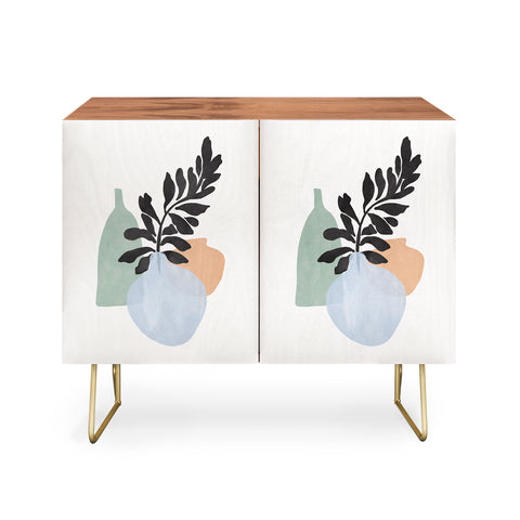 Gale Switzer Sea glass vases Credenza