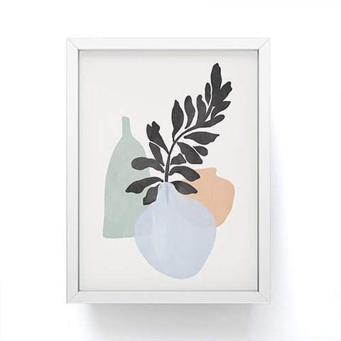 Gale Switzer Sea glass vases Framed Mini Art Print