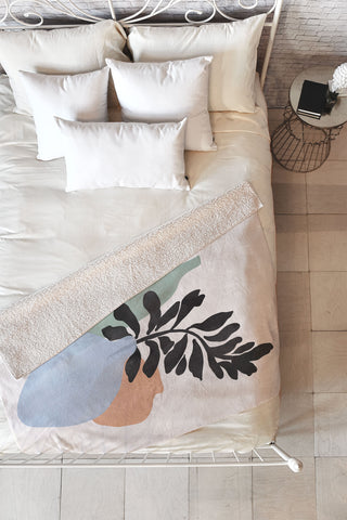 Gale Switzer Sea glass vases Fleece Throw Blanket