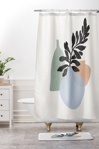 Gale Switzer Sea glass vases Shower Curtain And Mat