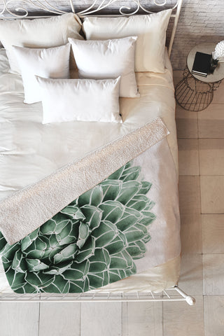 Gale Switzer Succulent splendour Fleece Throw Blanket