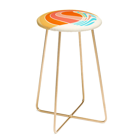 Gale Switzer Sun Surf Counter Stool