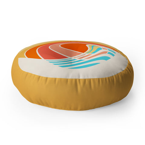 Gale Switzer Sun Surf Floor Pillow Round