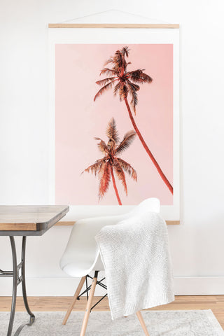 Gale Switzer Sunset Palm Trees Art Print And Hanger