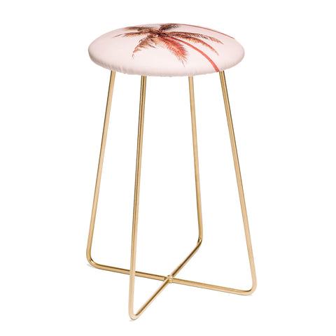 Gale Switzer Sunset Palm Trees Counter Stool