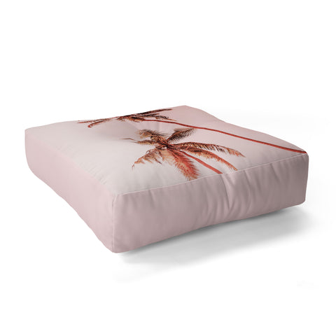 Gale Switzer Sunset Palm Trees Floor Pillow Square