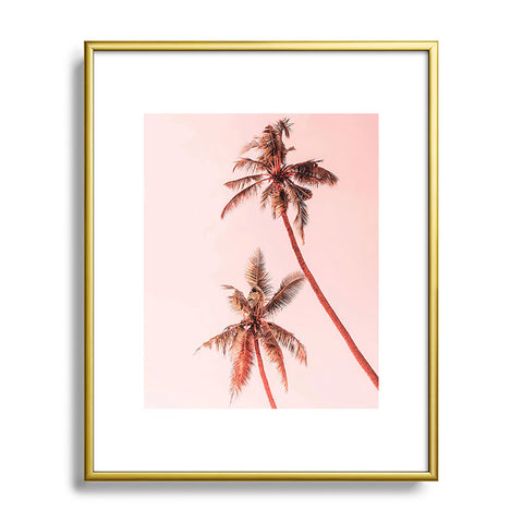 Gale Switzer Sunset Palm Trees Metal Framed Art Print