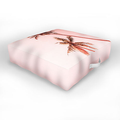 Gale Switzer Sunset Palm Trees Outdoor Floor Cushion